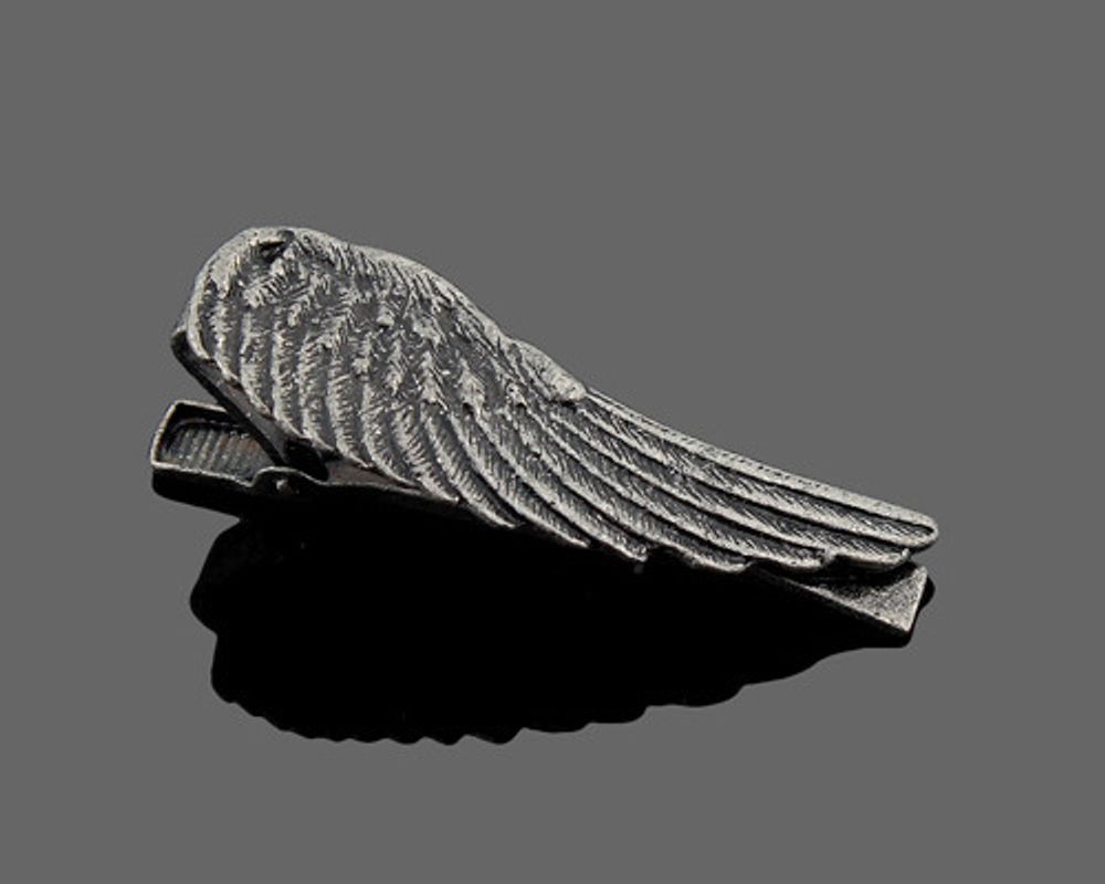 [MAESIO] KPC1071_ Wing Tie Clip, Tie Pin for Men, Antique Tin plating_ Made in KOREA